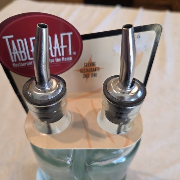 Tablecraft Gemelli Set Oil and Vinegar Bottles SET of Two 8.5 oz - Picture 3 of 5